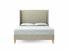 Holly European King Size Bed Frame In Dove fabric