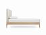Sage King Size Bed Frame In Pearl fabric