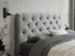 Foxtail Emperor Divan In Dove fabric