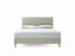 Burdock European King Size Bed Frame In Dove fabric