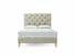 Foxtail Double Bed Frame In Dove fabric