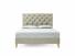 Foxtail King Size Bed Frame In Dove fabric