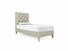 Foxtail Single Bed Frame In Dove fabric