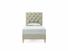 Foxtail Single Bed Frame In Dove fabric