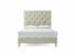 Foxtail (Tall) Double Bed Frame In Dove fabric