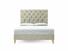 Foxtail (Tall) King Size Bed Frame In Dove fabric