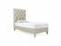Foxtail (Tall) Single Bed Frame In Dove fabric