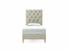 Foxtail (Tall) Single Bed Frame In Dove fabric