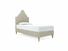Rose Single Bed Frame In Dove fabric