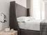 Holly European King Size Bed Frame In Dove fabric