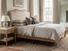 Liquorice King Size Bed Frame In Dune House Linen fabric
