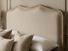 Liquorice Super King Size Bed Frame In Dune House Linen fabric