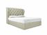 Camelia European King Size Ottoman In Dove fabric
