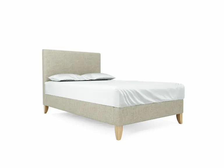 Burdock Small Double Bed Frame In Dove fabric