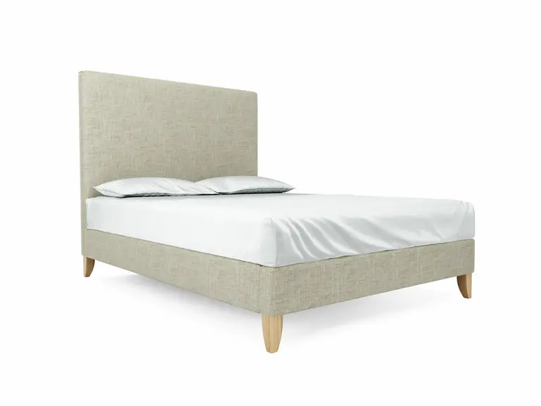 Burdock (Tall) European King Size Bed Frame In Dove fabric