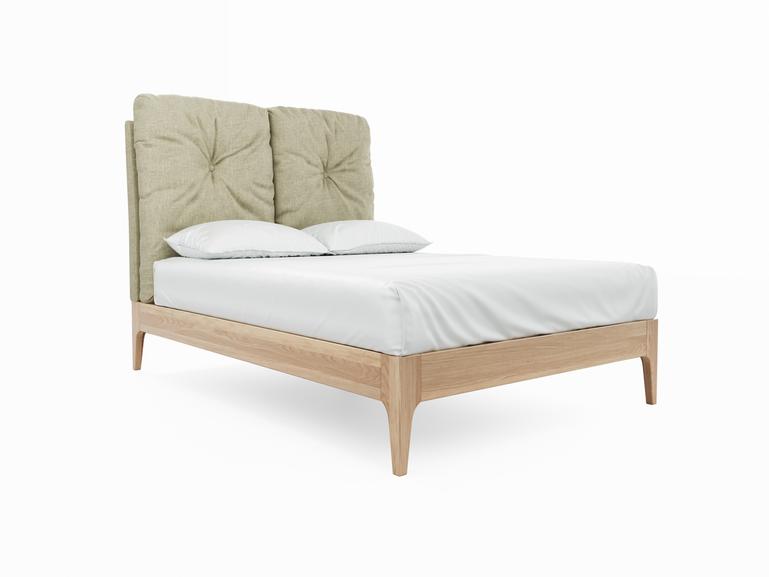 Clove Double Bed In Dove fabric