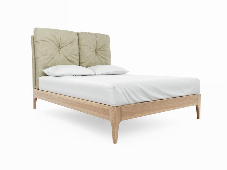 Clove King Size Bed In Dove fabric