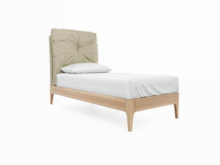 Clove Single Bed In Dove fabric