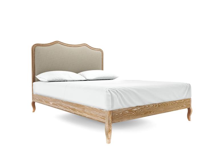 Liquorice Super King Size Bed Frame In Dune House Linen fabric