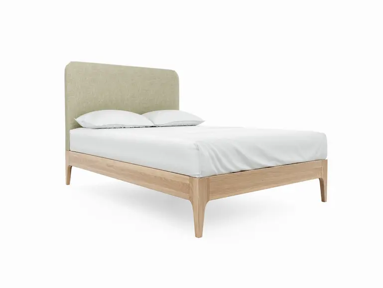 Sage Double Bed Frame In Dove fabric