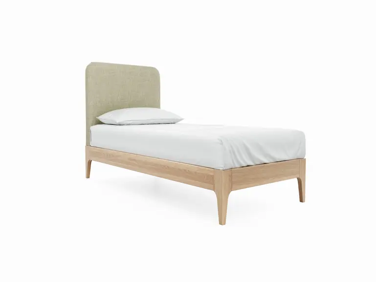 Sage Single Bed Frame In Dove fabric