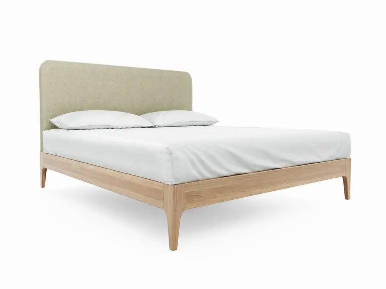 Sage Super King Size Bed Frame In Dove fabric