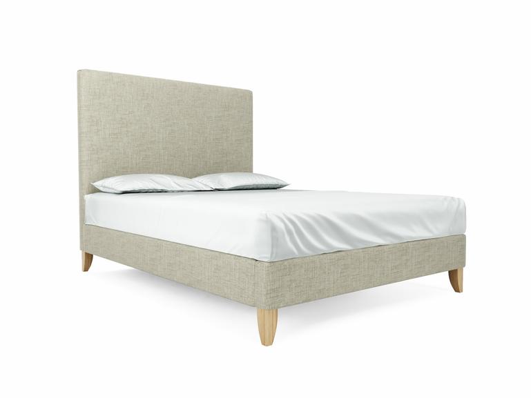 Burdock (Tall) King Size Bed Frame In Dove fabric