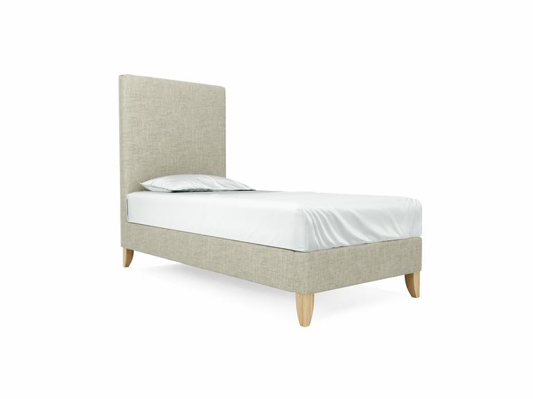 Burdock (Tall) Single Bed Frame In Dove fabric