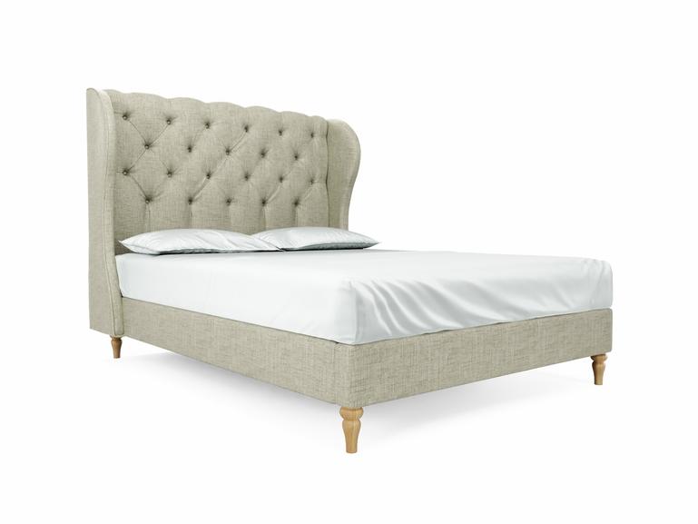 Camelia King Size Bed Frame In Dove fabric
