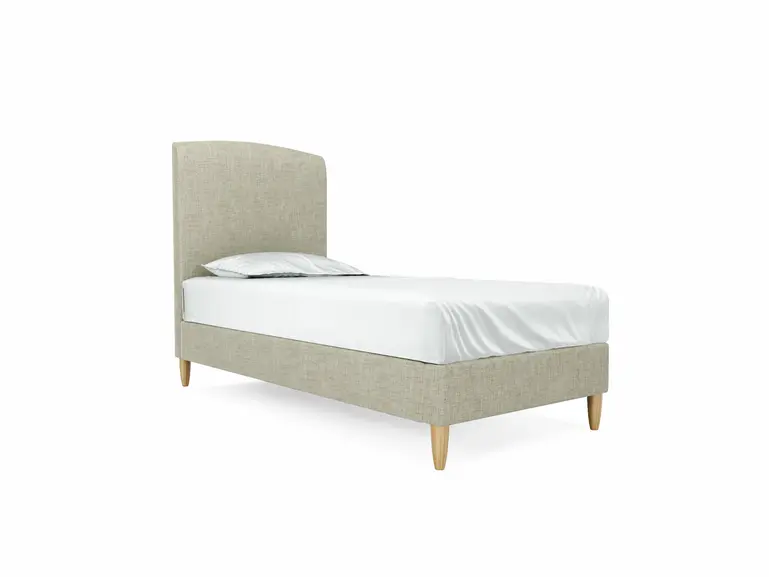 Dahlia Single Bed Frame In Dove fabric