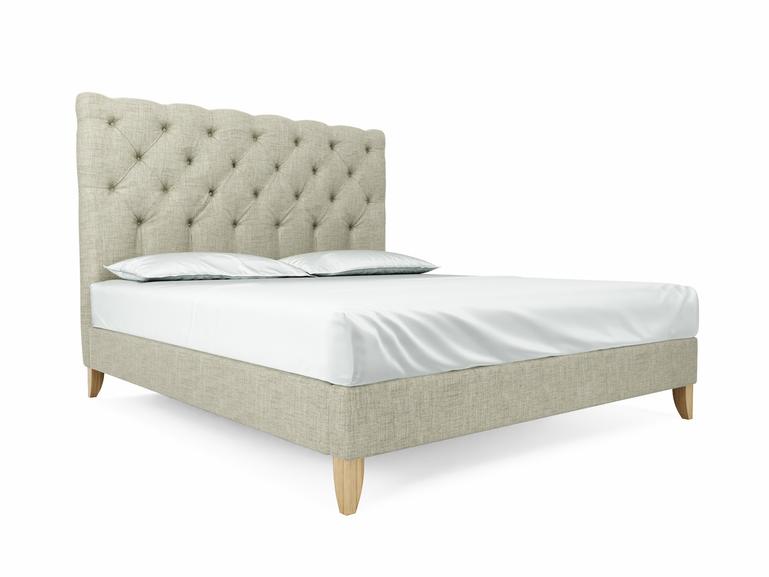 Foxtail (Tall) Super King Size Bed Frame In Dove fabric