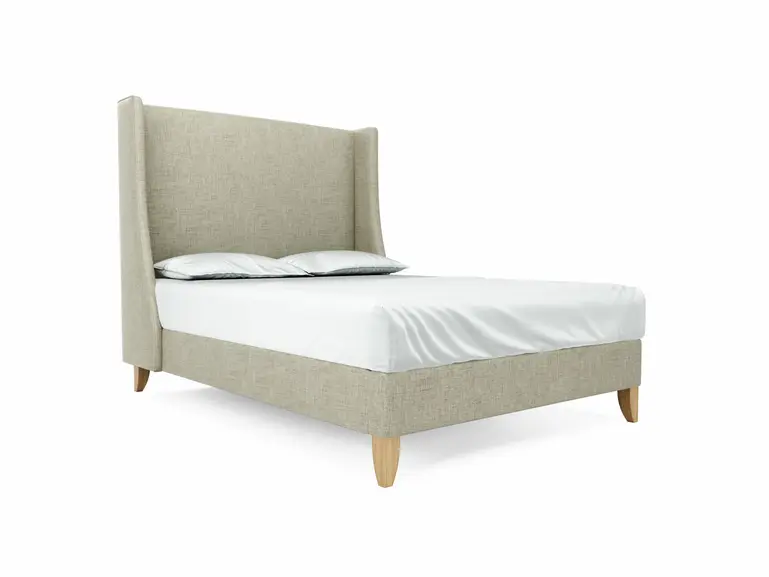 Holly Double Bed Frame In Dove fabric
