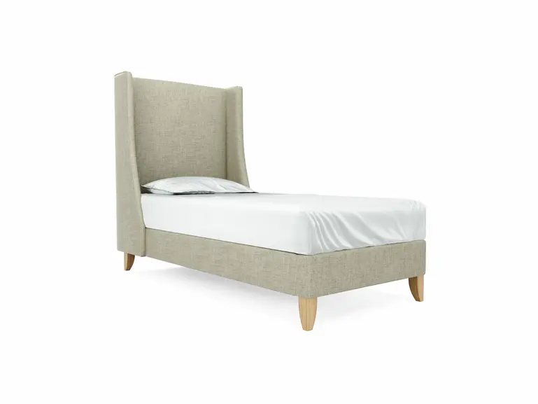 Holly Single Bed Frame In Dove fabric