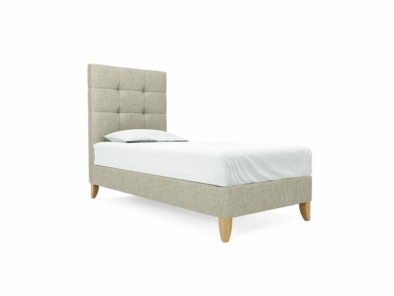 Iris Single Bed Frame In Dove fabric