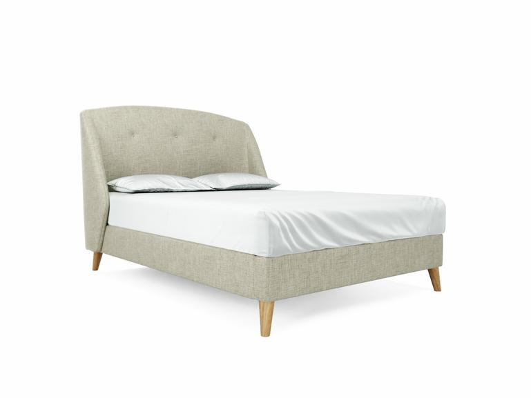 Jasmine Double Bed Frame In Dove fabric