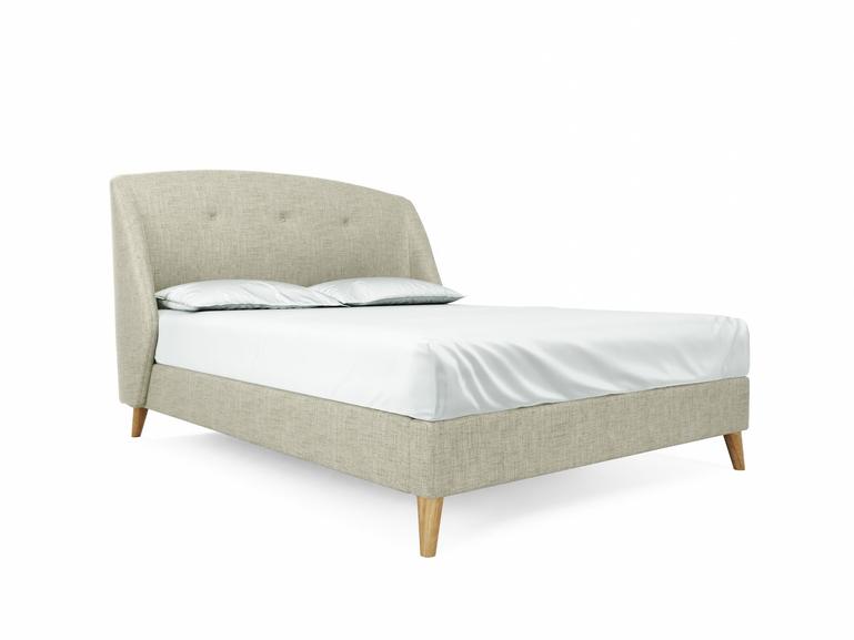 Jasmine King Size Bed Frame In Dove fabric