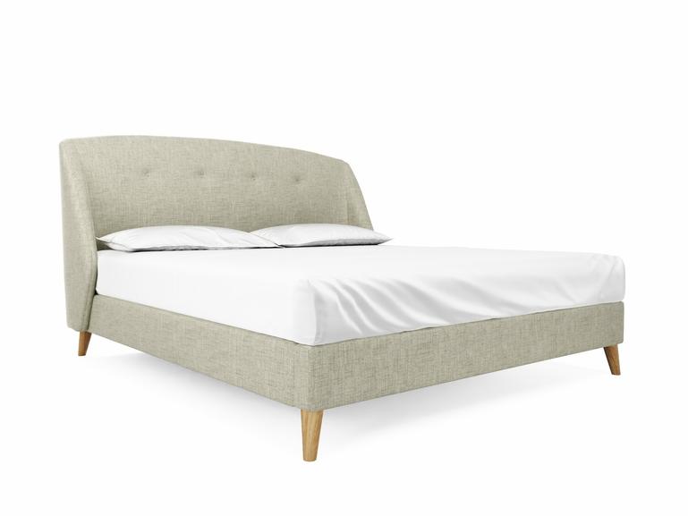 Jasmine Super King Size Bed Frame In Dove fabric