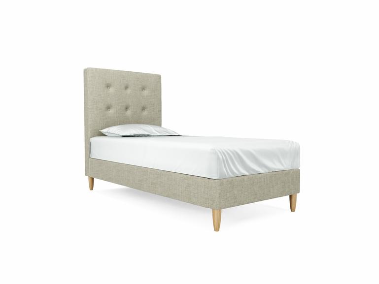 Poppy Single Bed Frame In Dove fabric