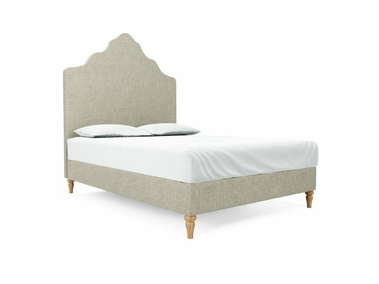 Rose Double Bed Frame In Dove fabric