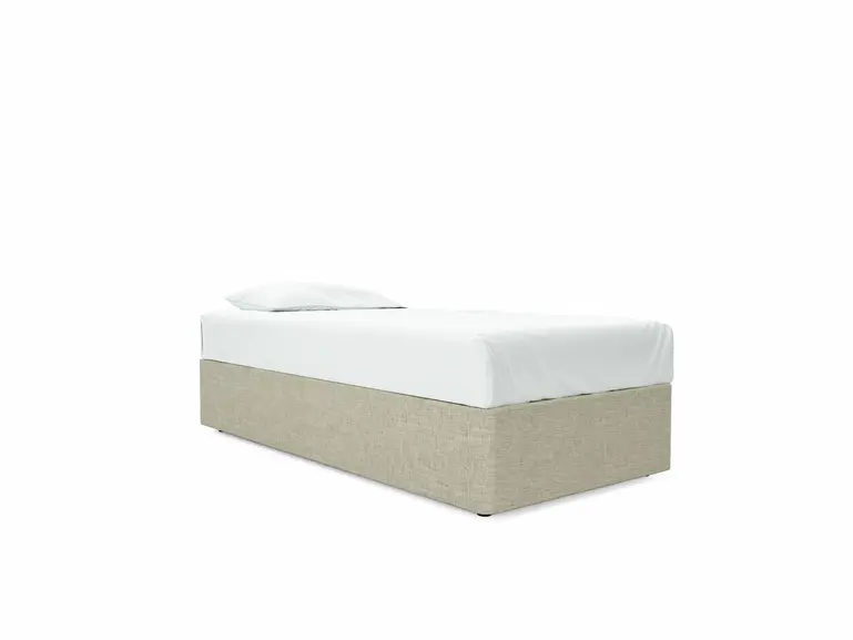 Base Only Single Divan In Dove fabric