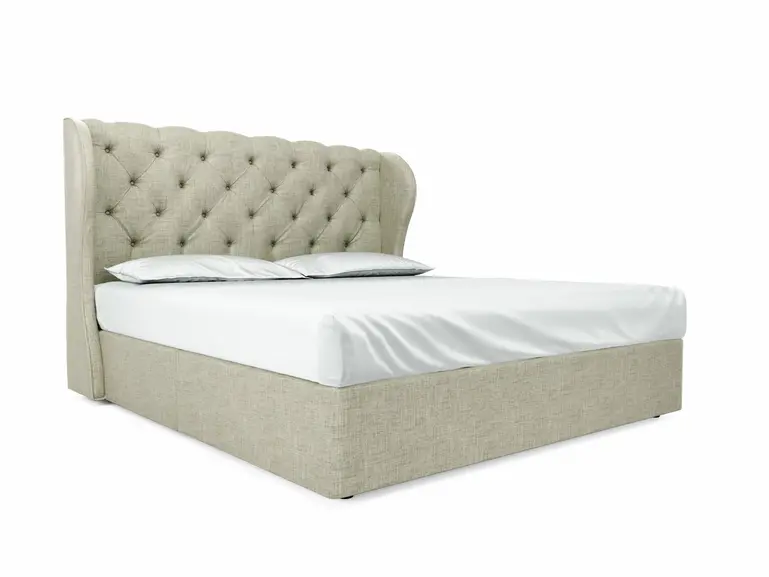 Camelia Super King Size Divan In Dove fabric