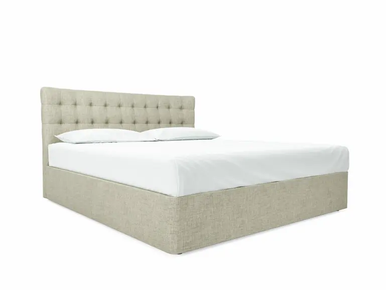 Daisy Super King Size Divan In Dove fabric