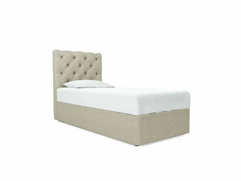 Foxtail Single Divan In Dove fabric