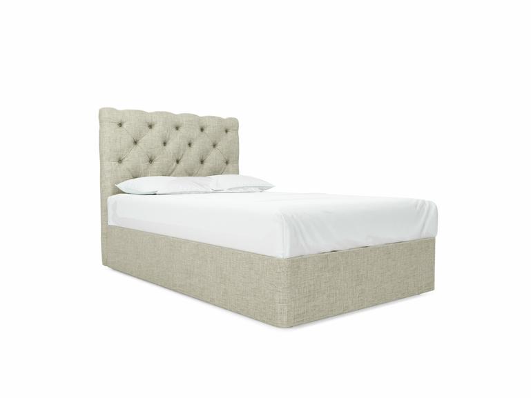 Foxtail Small Double Divan In Dove fabric