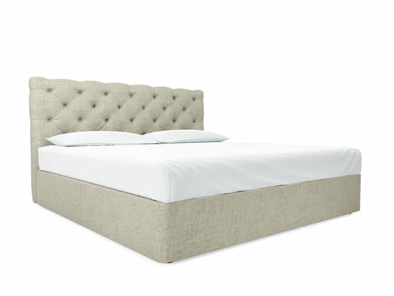 Foxtail Emperor Divan In Dove fabric