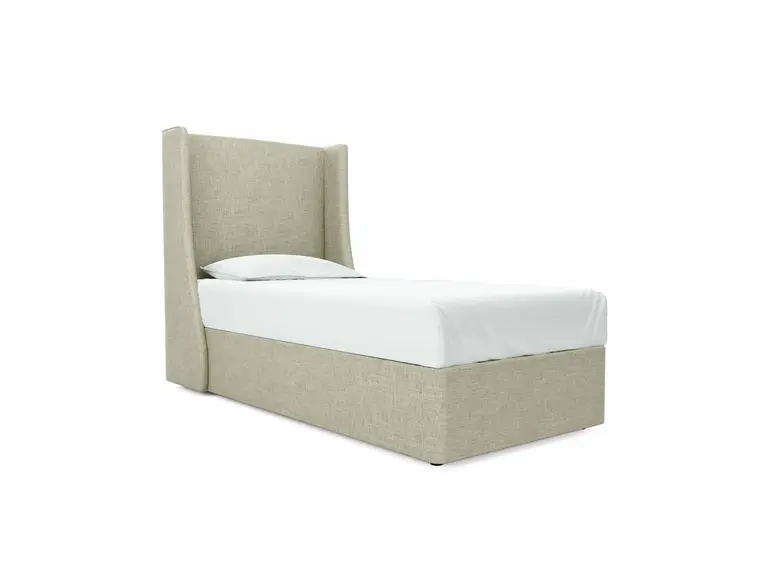 Holly Single Divan In Dove fabric