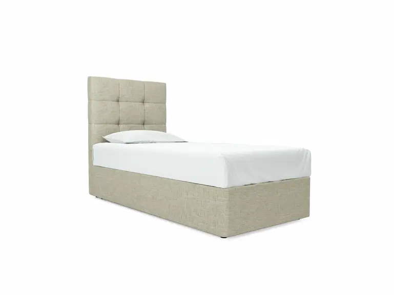 Iris Single Divan In Dove fabric