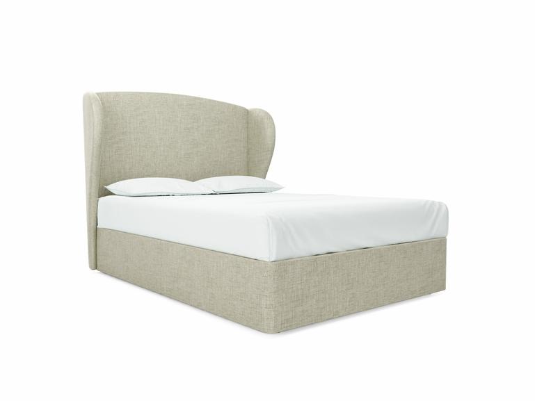 Lupin Double Divan In Dove fabric
