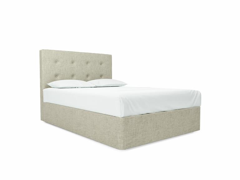 Poppy Double Divan In Dove fabric