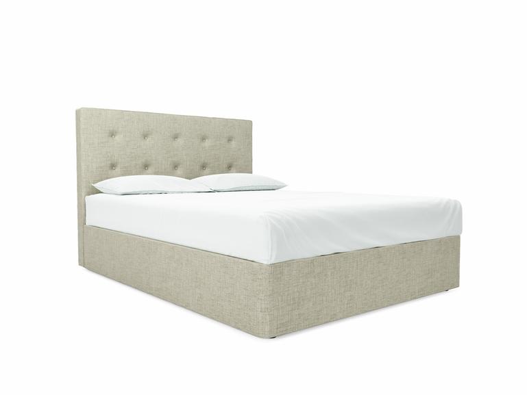 Poppy King Size Divan In Dove fabric